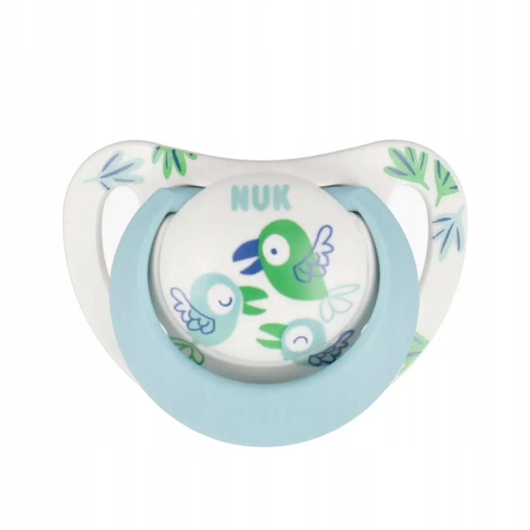 NUK Siliconen Speen 6-18m - Groen/Blauw - 2 Stuks