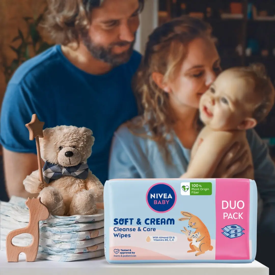 NIVEA Baby Billendoekjes Soft & Cream 114 Stuks