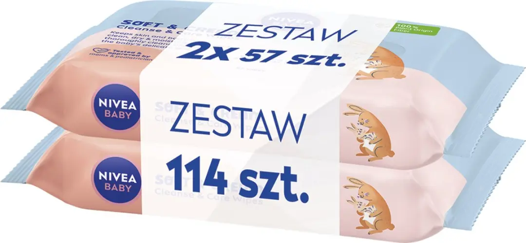 NIVEA Baby Billendoekjes Soft & Cream 114 Stuks
