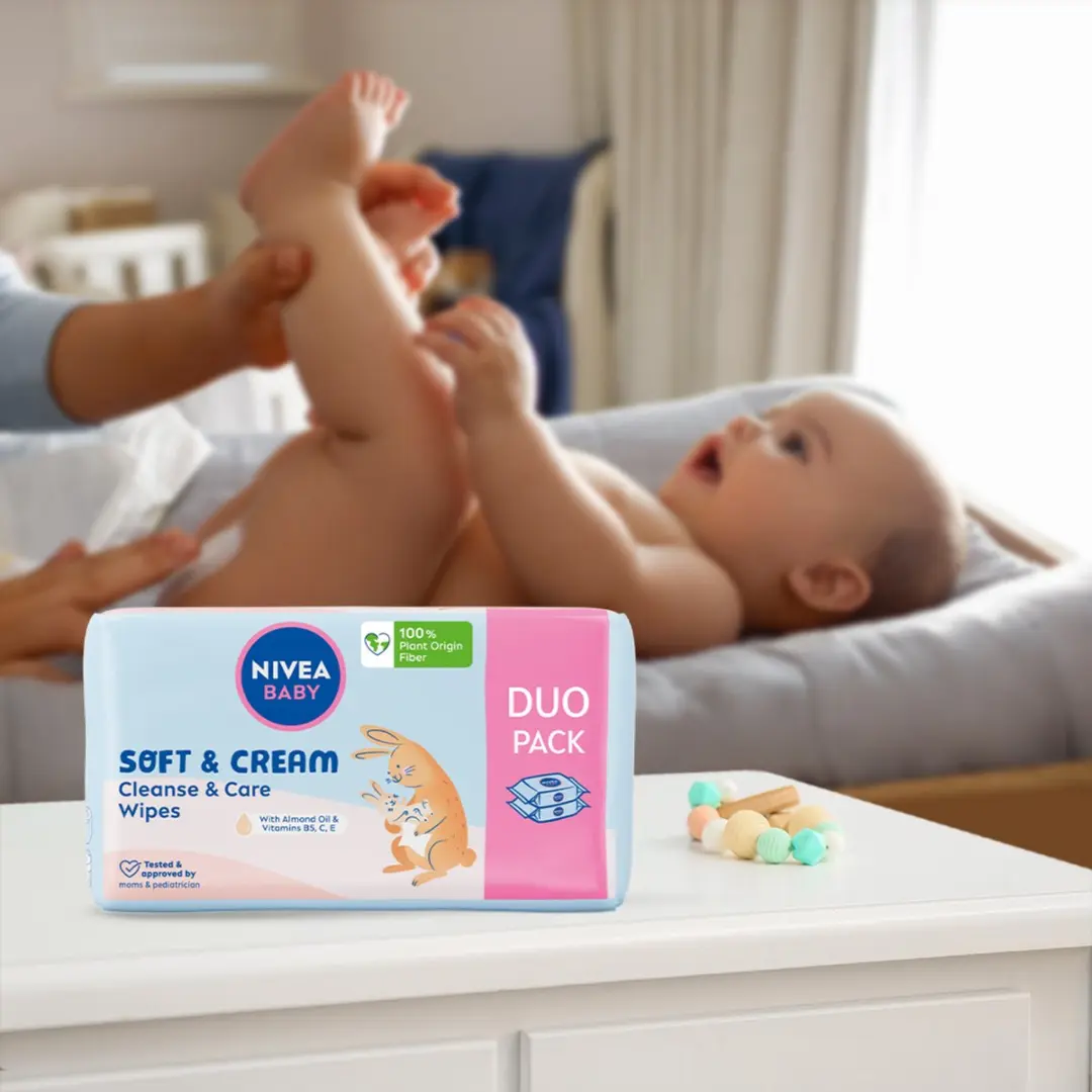 NIVEA Baby Billendoekjes Soft & Cream 114 Stuks