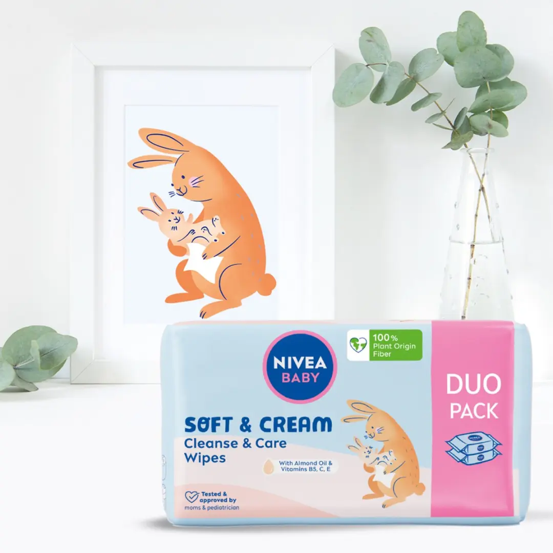 NIVEA Baby Billendoekjes Soft & Cream 114 Stuks