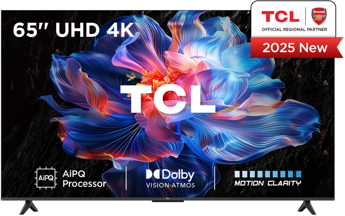 TCL 65V6C | 65 4K Ultra HD DLED Smart TV | Google TV | Dolby Vision | 60Hz (2025)