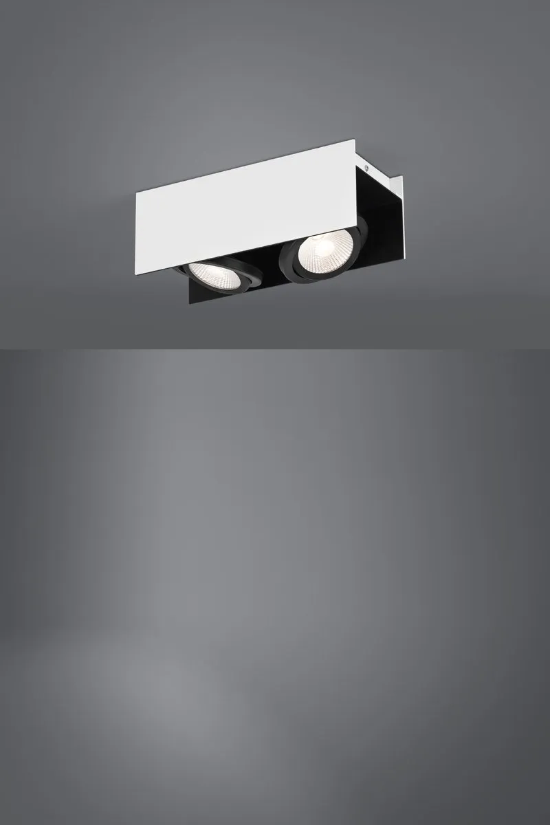 Eglo Vidago Plafondlamp LED 2 Lichtpunten - Wit/Zwart - Dimbaar - afbeelding 6 van 6