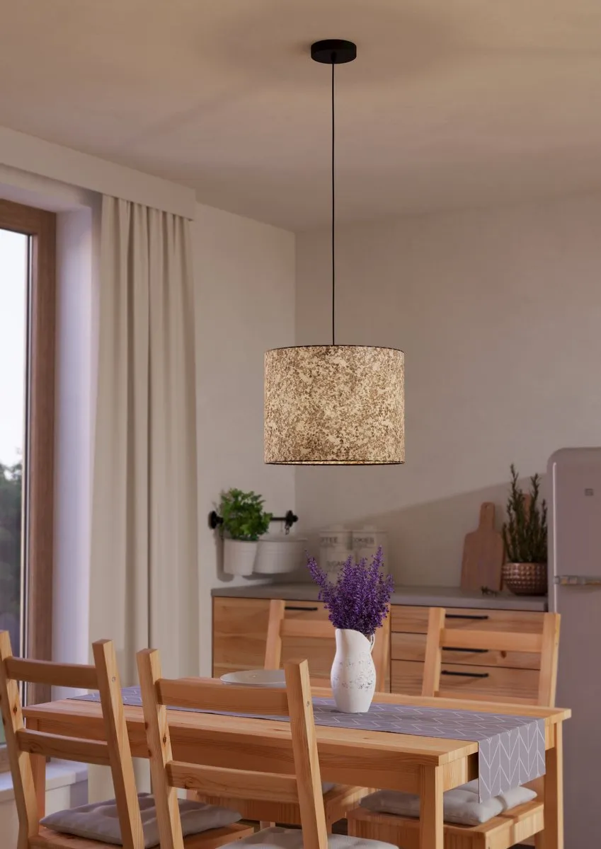 Eglo Butterburn Hanglamp - Ø36cm - 3-armatuur - Zwart/Beige