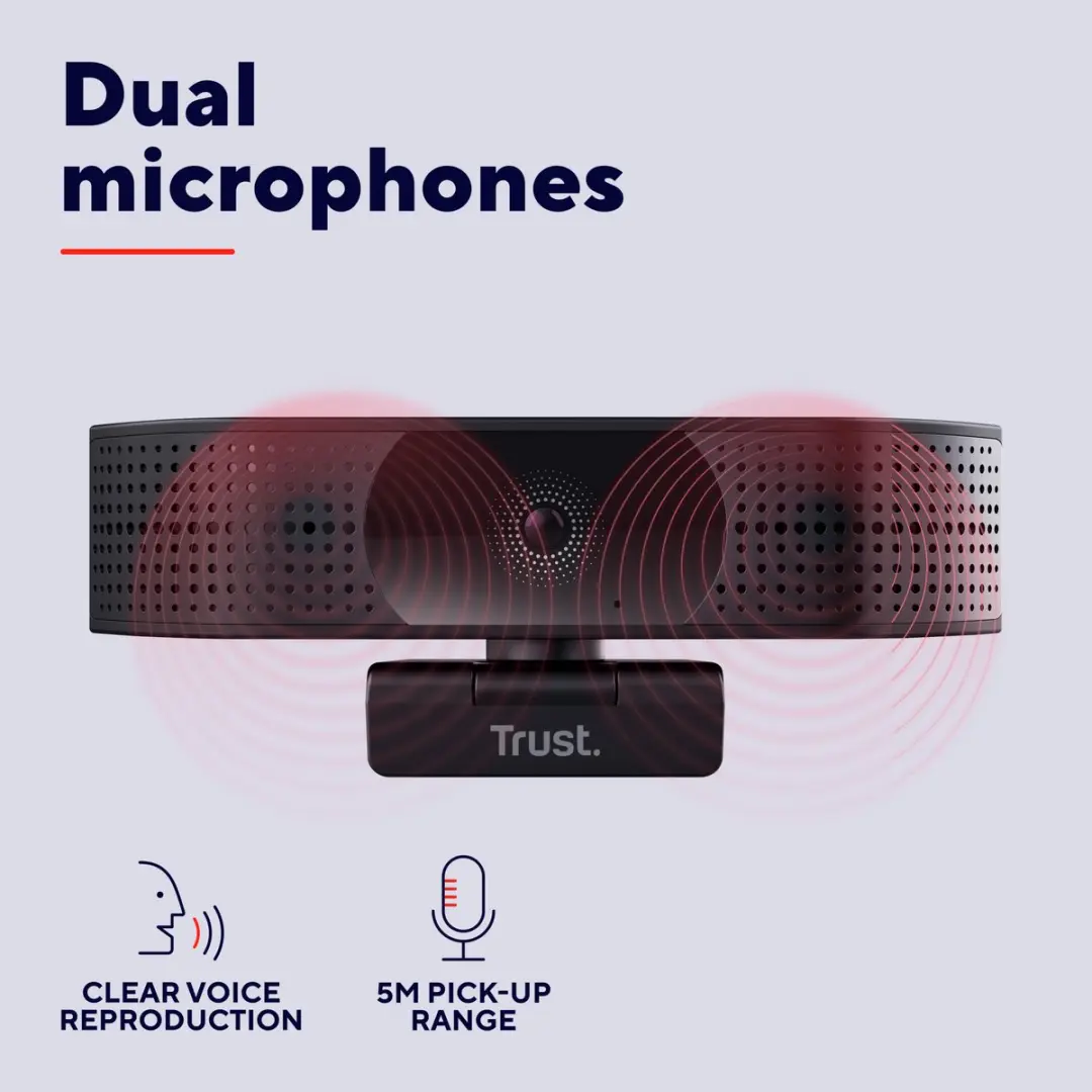 Trust Teza 4K Ultra HD Webcam 24280 - Zwart