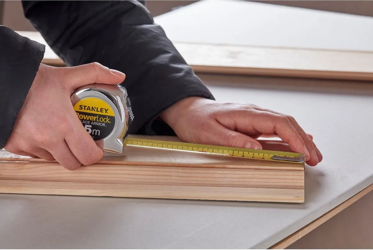 Stanley Rolbandmaat Powerlock Blade Armor 5m - 25mm - Geel