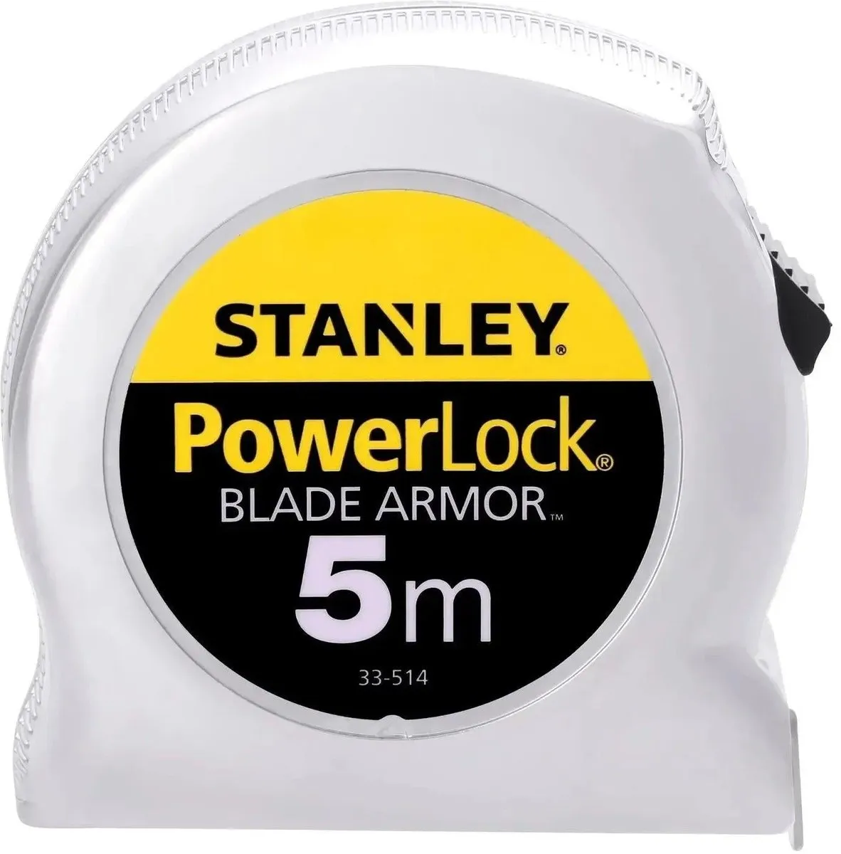 Stanley Rolbandmaat Powerlock Blade Armor 5m - 25mm - Geel