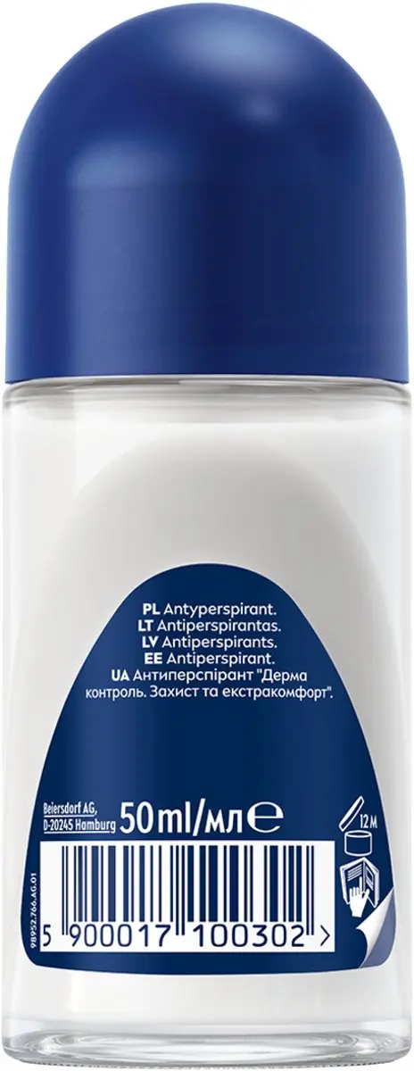 NIVEA MEN Derma Control Roll-on 50ml - 72 Uur