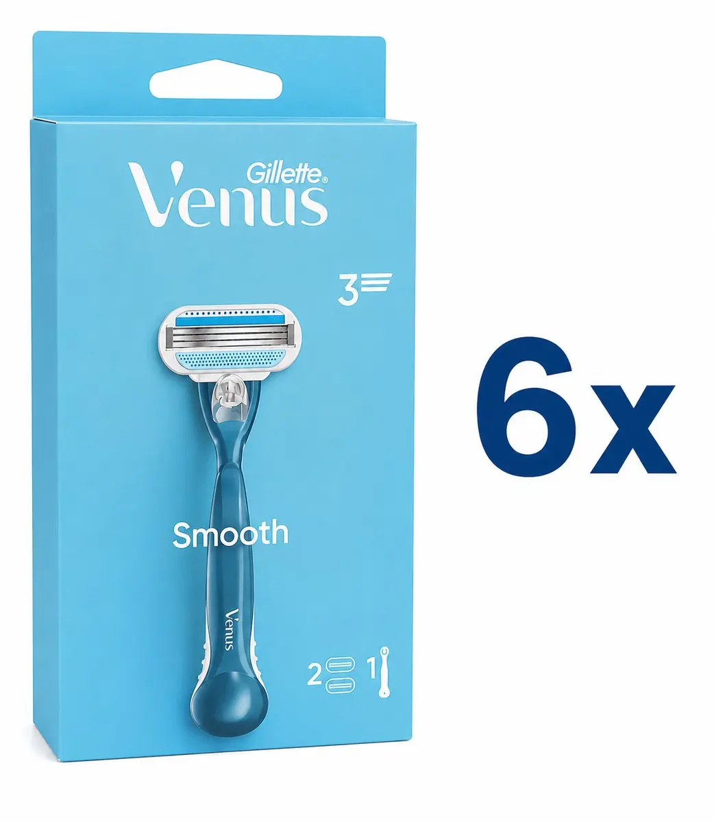 Gillette Venus Smooth Scheersysteem 6 Stuks