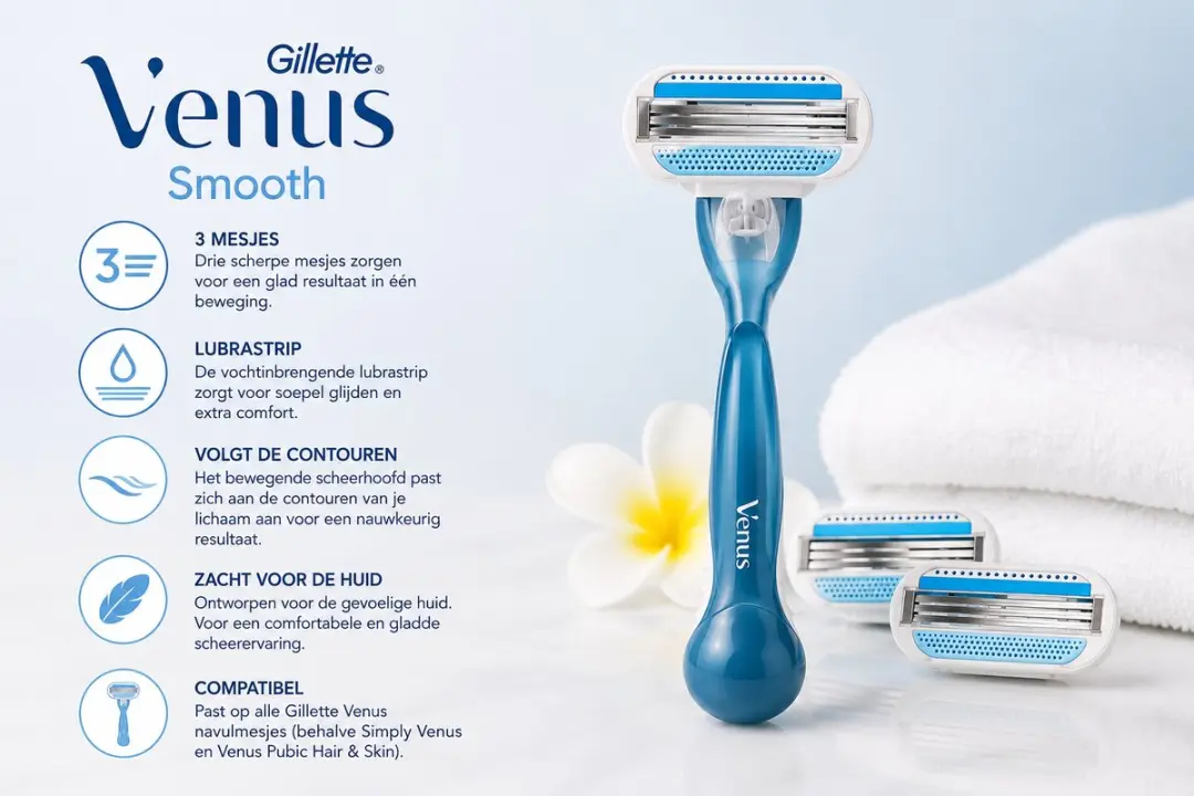 Gillette Venus Smooth Scheersysteem 6 Stuks