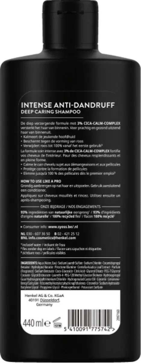 SYOSS Anti-Roos Shampoo 3x440ml
