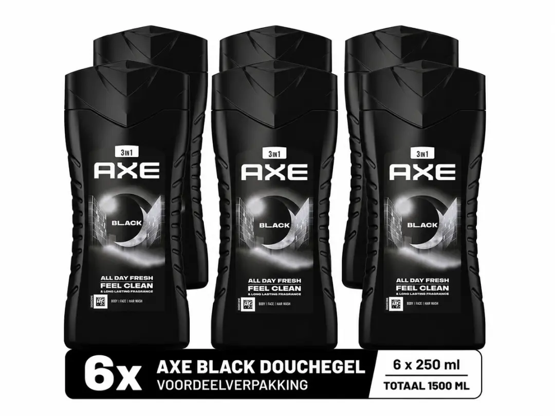 Axe Black Douchegel - 6x250ml