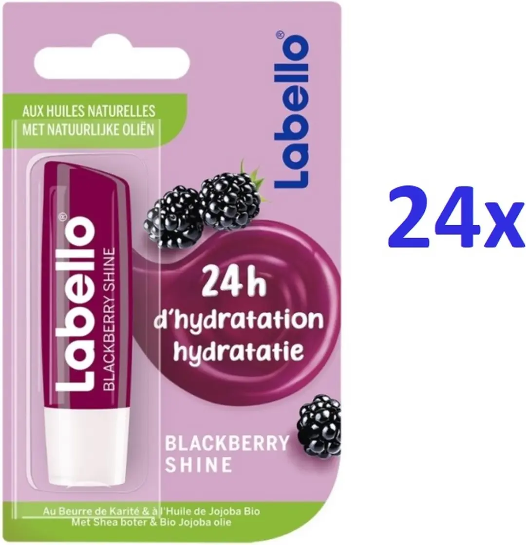 Labello Blackberry Shine Lippenbalsem - 24 Stuks