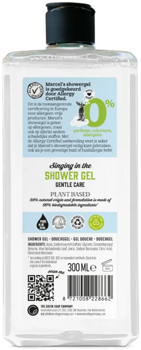 Marcel's Green Soap Douchegel 300ml - 0% Parfum/Kleurstof - 2 Stuks