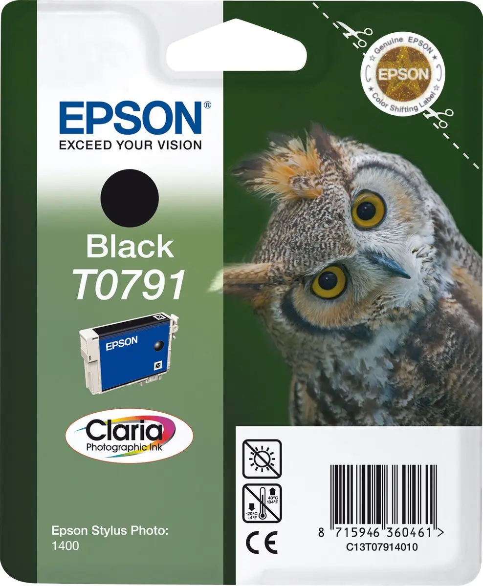 Epson T0791 Zwart Inktcartridge