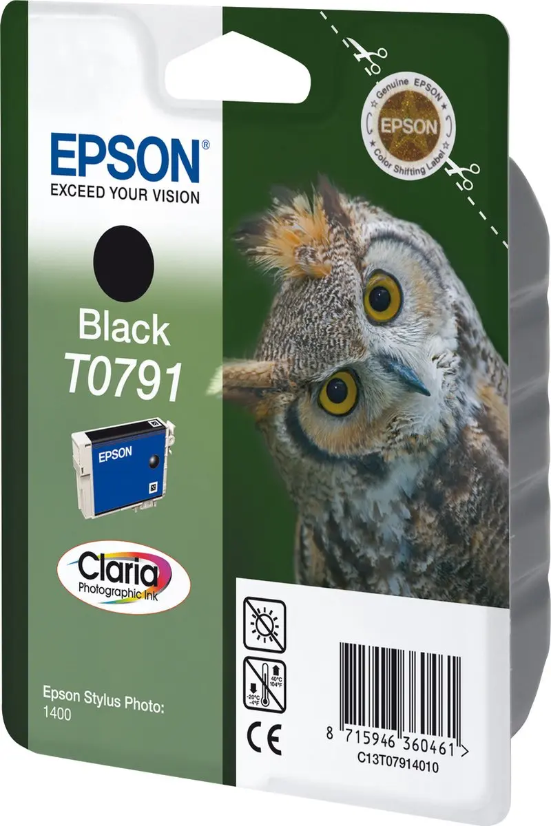 Epson T0791 Zwart Inktcartridge - C13T07914020