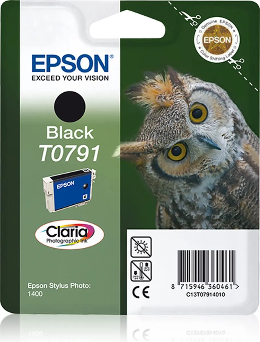 Epson T0791 Zwart Inktcartridge - C13T07914020