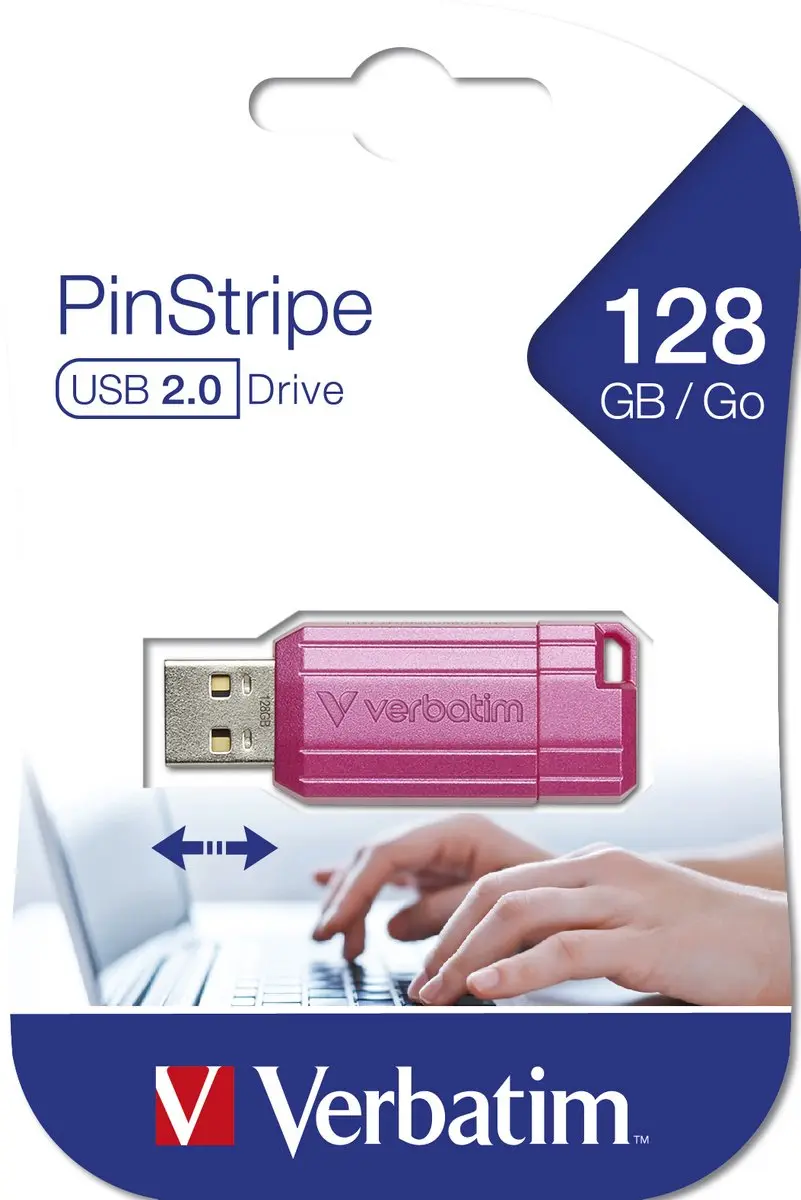 Verbatim Pinstripe USB-stick 128GB - Pink