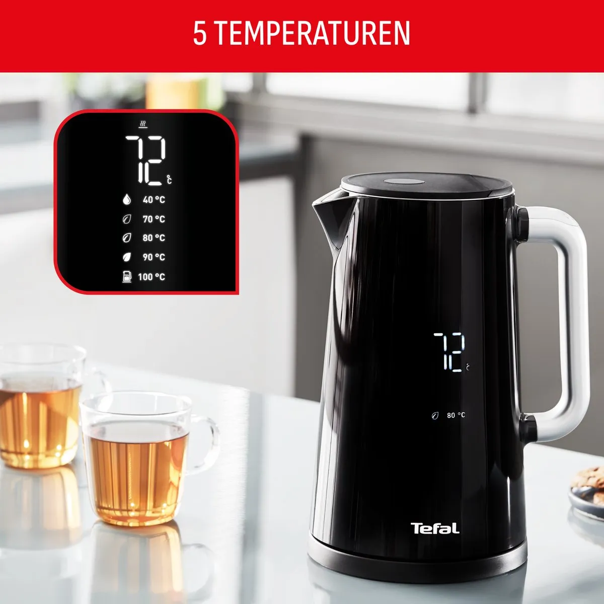 Tefal Flagship KO8508 Waterkoker 1,7L - 1500W - Zwart - afbeelding 6 van 6
