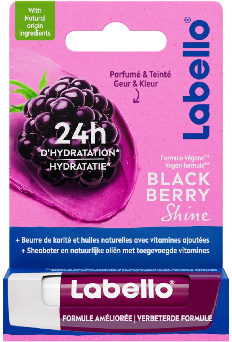 Labello Blackberry Shine Lippenbalsem - 7 Stuks (39ml)