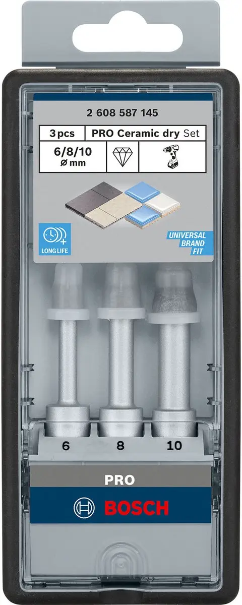 Bosch Professional EasyDRY Diamantboor RobustLine Set 6/8/10mm