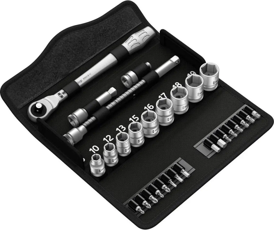 Wera Zyklop Metal 8100 SB 7 05004047001 Dopsleutelset 29-delig - 3/8" (10mm)