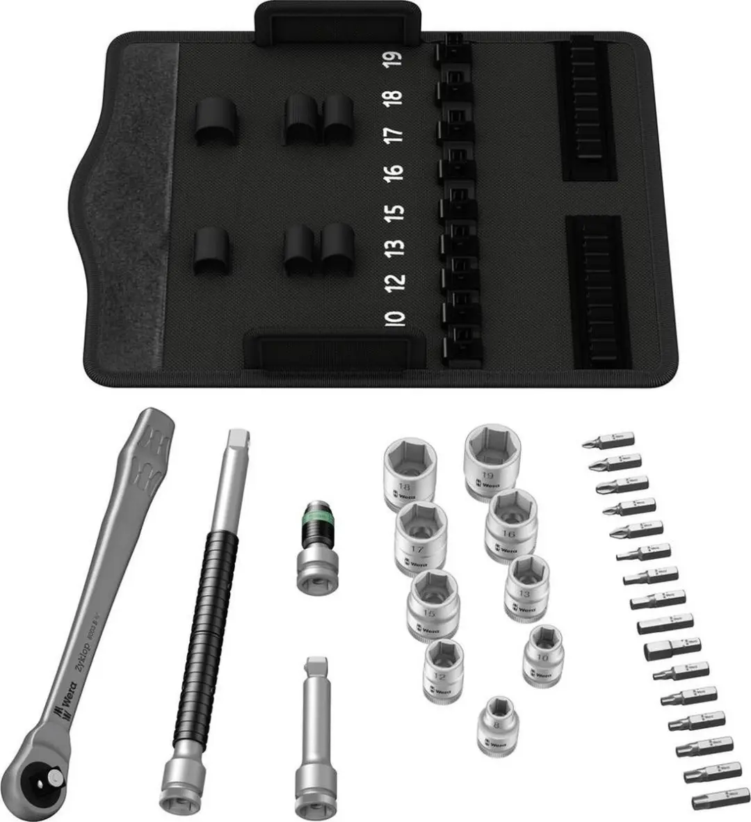 Wera Zyklop Metal 8100 SB 7 05004047001 Dopsleutelset 29-delig - 3/8" (10mm)