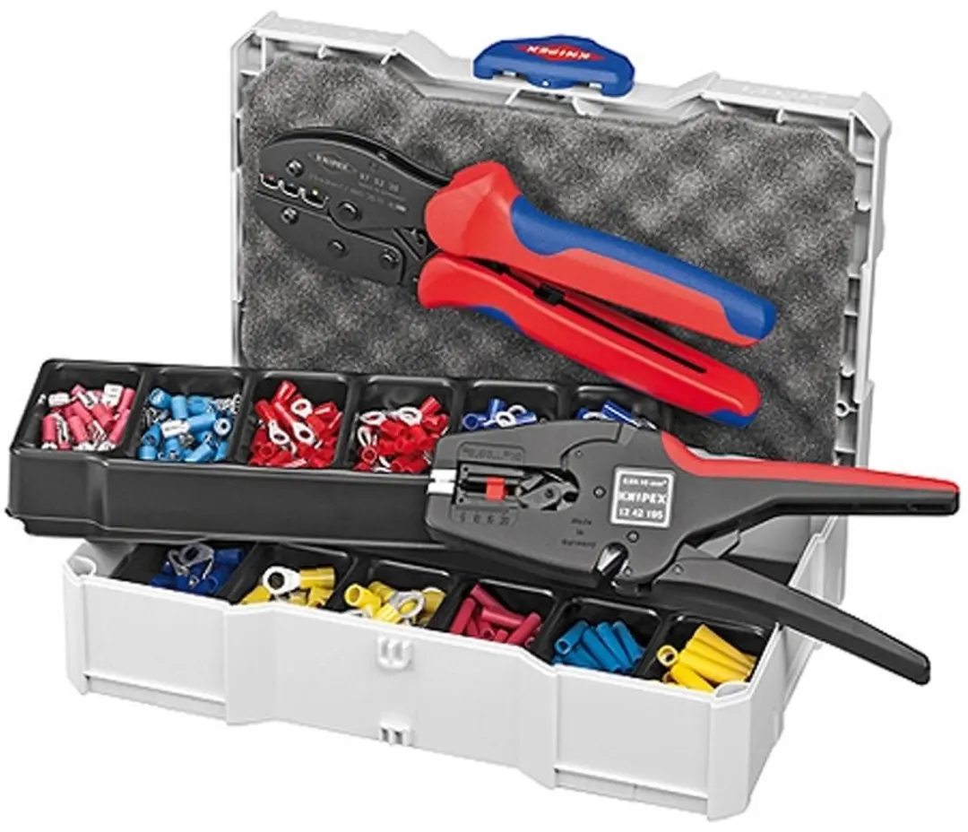 Knipex Multistrip 10 Aderhulsdoos met tang - 1242195+975236