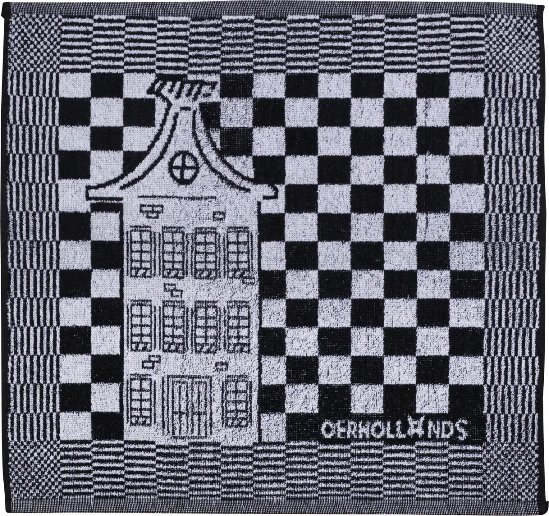 DoubleDry Luxe Keukenhanddoeken Set 6 Stuks - 50x50cm - 100% Katoen - Zwart