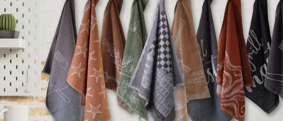 DoubleDry Luxe Keukenhanddoeken Set 6 Stuks - 50x50cm - 100% Katoen - Zwart