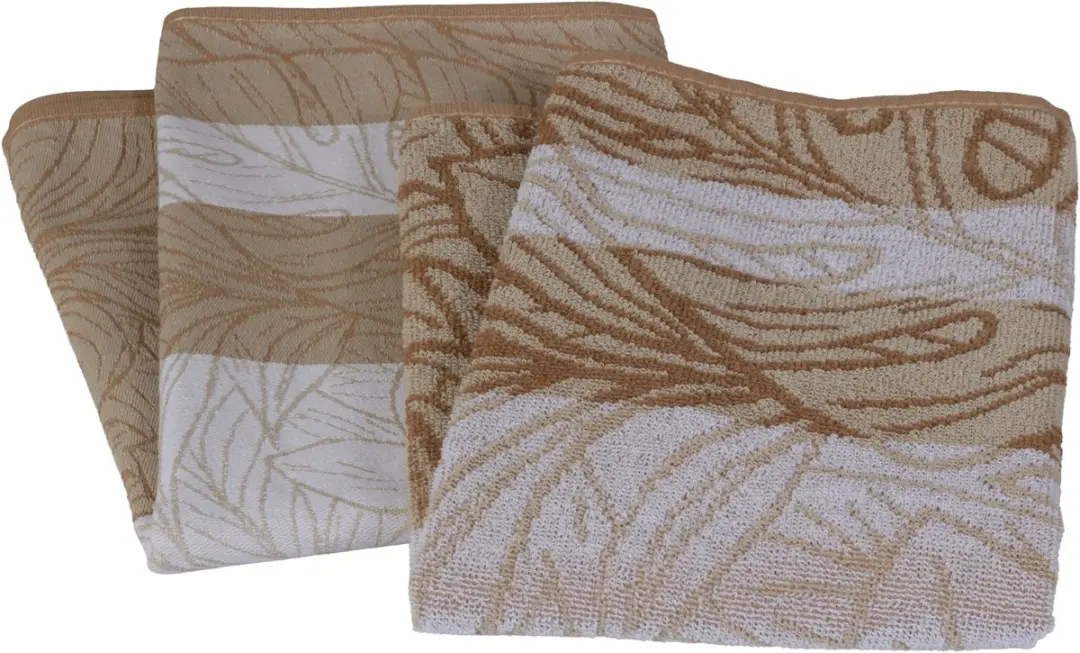 DoubleDry Luxe Keukenhanddoeken Set 6 Stuks - 50x50cm - 100% Katoen - Leaves