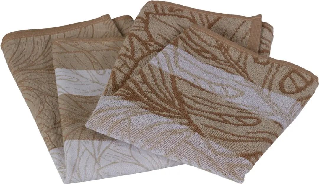 DoubleDry Luxe Theedoeken Set 6 Stuks - 50x70cm - 100% Katoen - Leaves