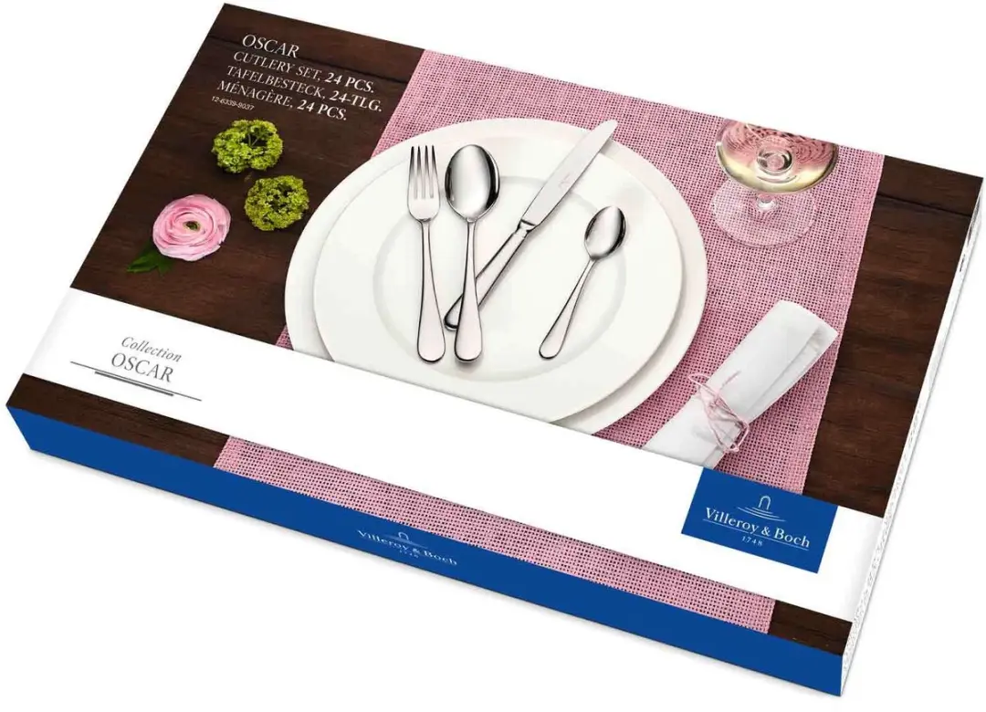 Villeroy & Boch Oscar Tafelbesteck - 144-delig - Zilver