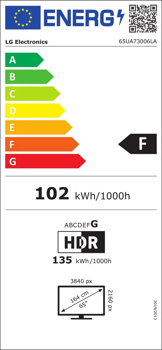 LG 65UA73006LA 65 inch 4K LED TV - Zwart