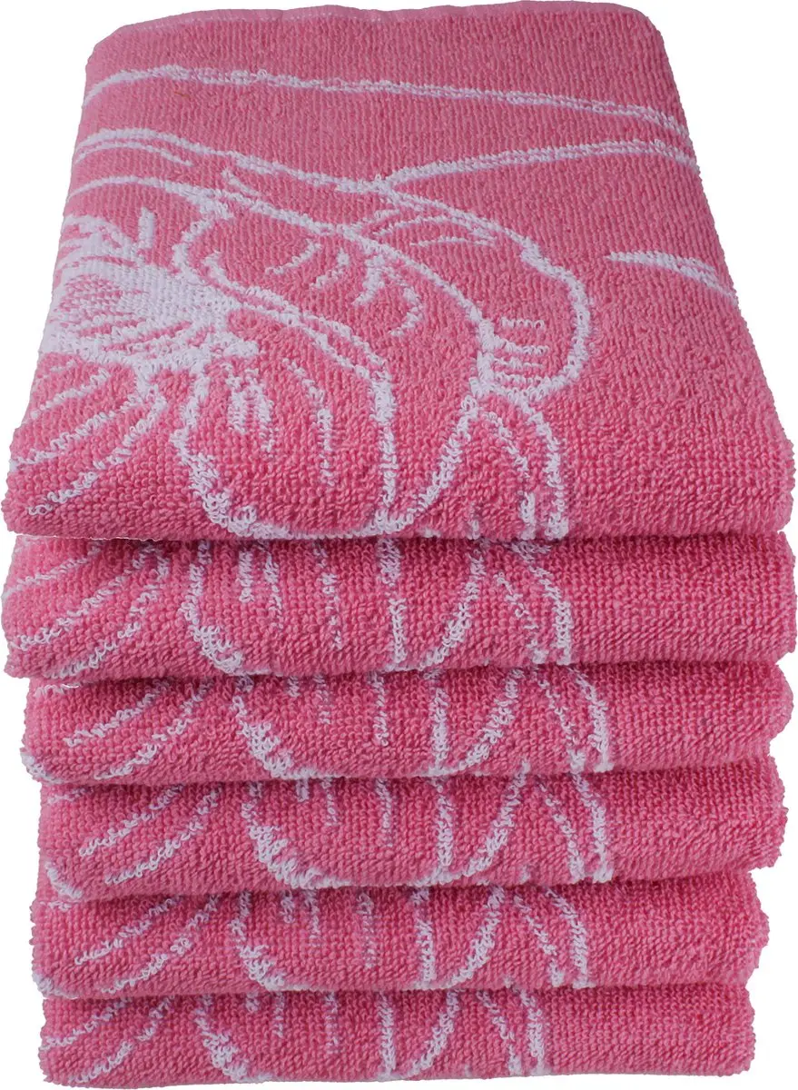 DoubleDry Luxe Keukenhanddoeken Set 6 Stuks - 50x50cm - Bloem - afbeelding 6 van 6