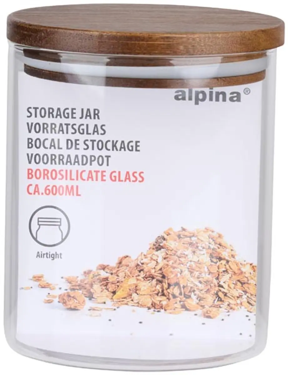 Alpina Foodking Voorraadpot 600ml - Transparant