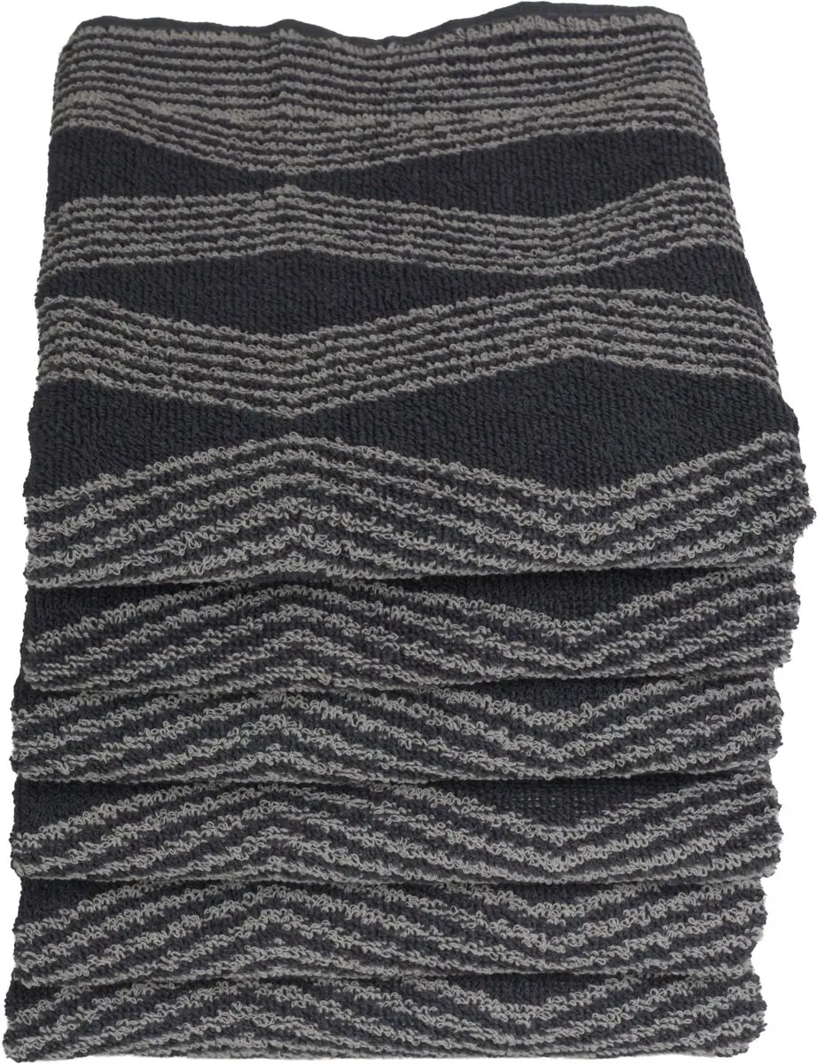 DoubleDry Luxe Keukenhanddoeken Set 6 Stuks - 50x50cm - KD Graphic Grijs