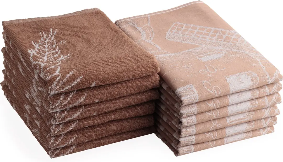 DoubleDry Theedoeken Set Molen - 12 Stuks - 100% Katoen
