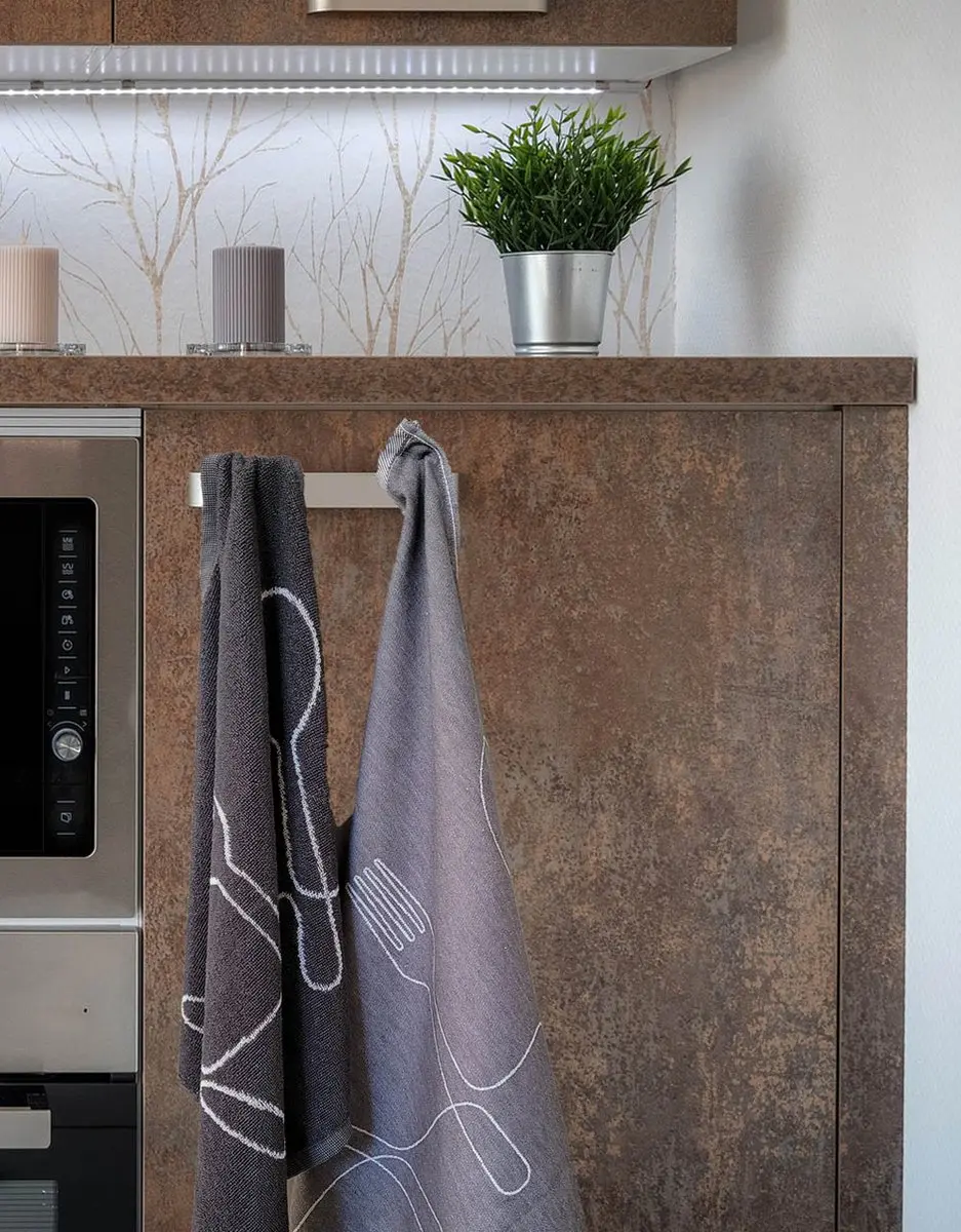 DoubleDry Luxe Theedoeken Set 6 Stuks - 50x70cm - 100% Katoen - Hip Bestek Grijs