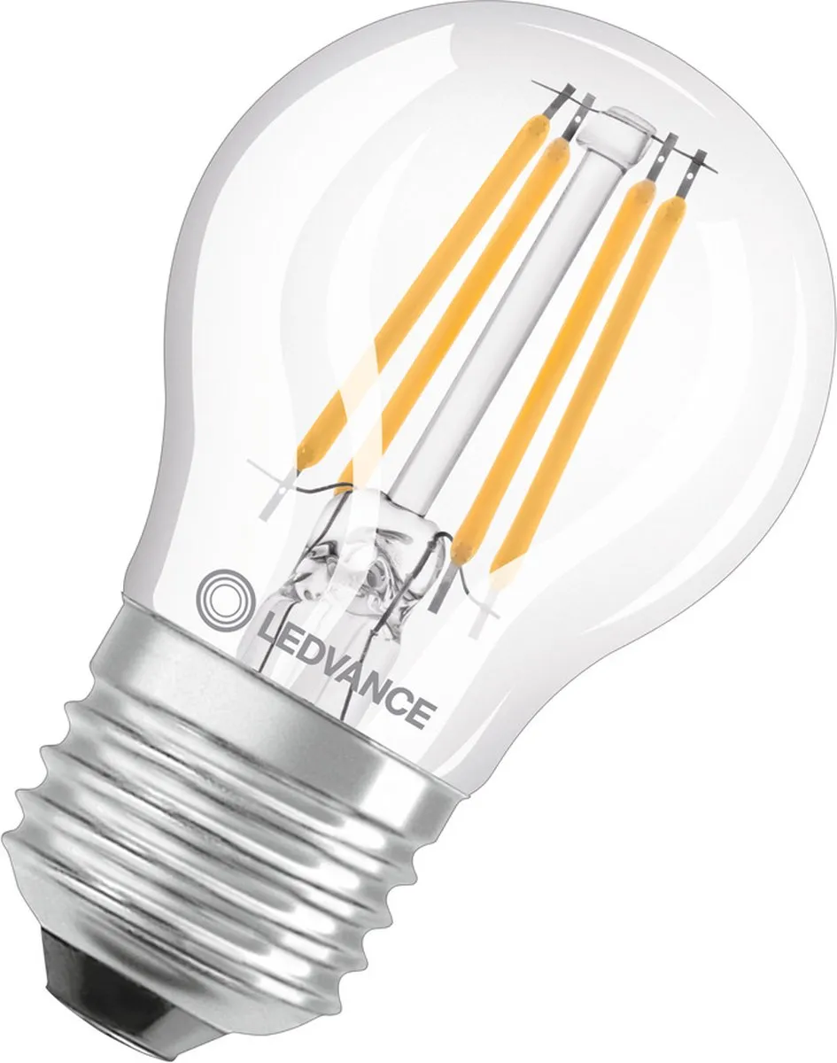 LEDVANCE Classic LED E27 Peer Filament 3.4W 470lm - Zeer Warm Wit