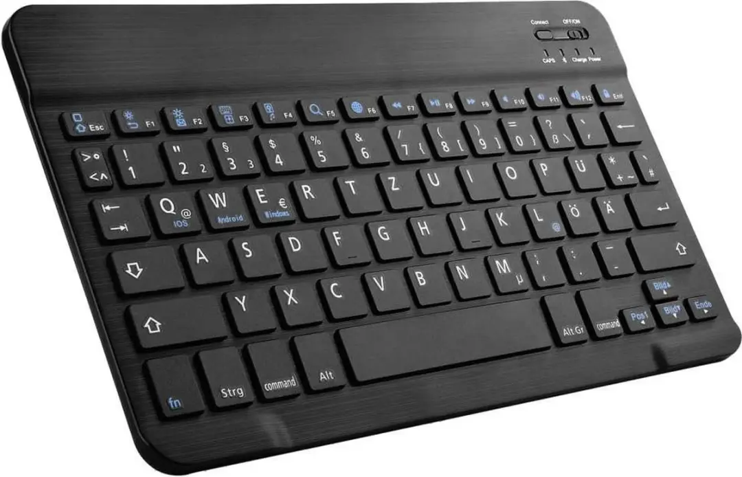 Just in Case Galaxy Tab A8 Vintage Bluetooth Keyboard Cover - Blauw