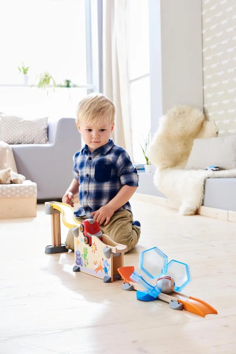 HABA Kullerbü Knikkerbaan Basisdoos - 47 Onderdelen Multicolor