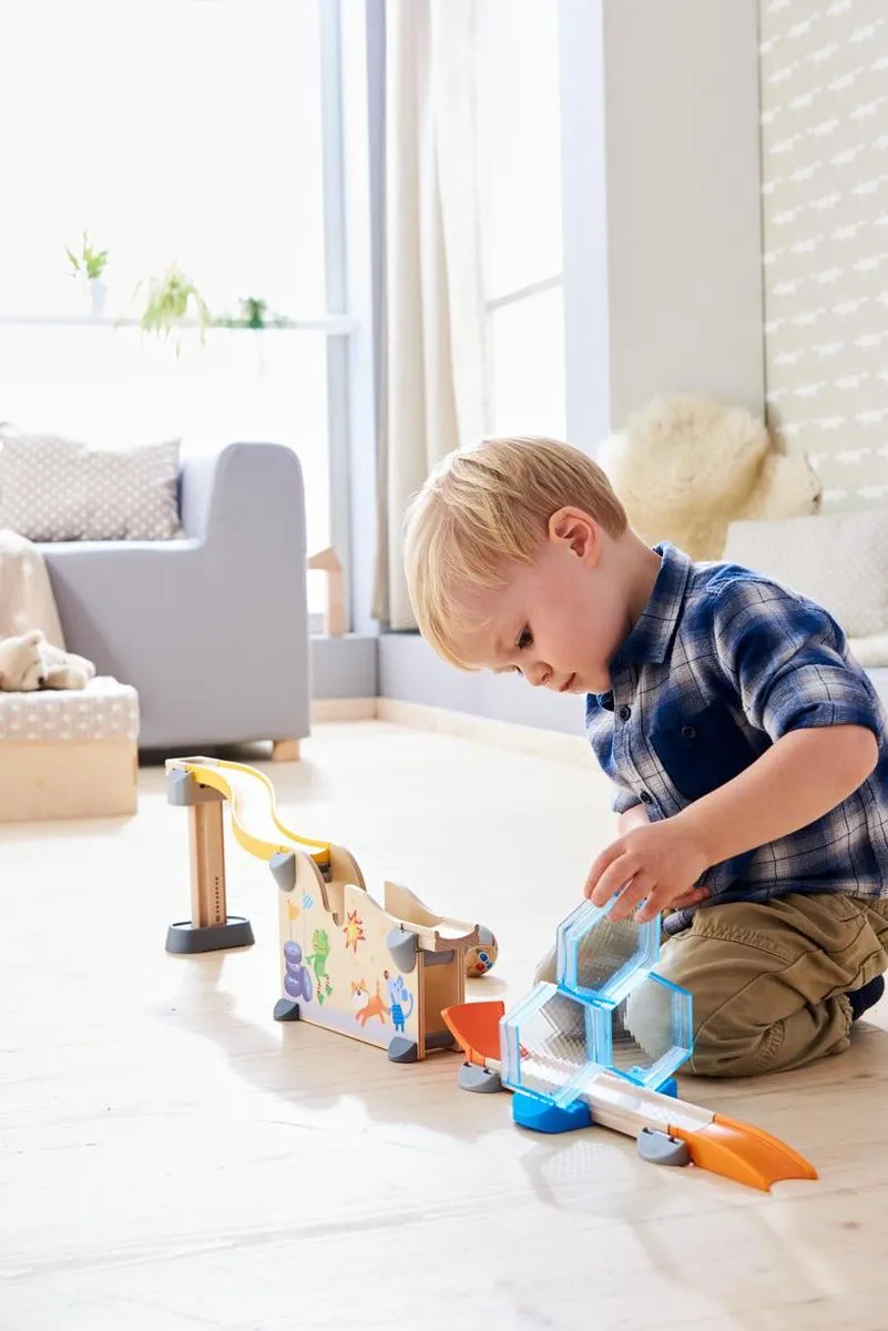 HABA Kullerbü Knikkerbaan Basisdoos - 47 Onderdelen Multicolor
