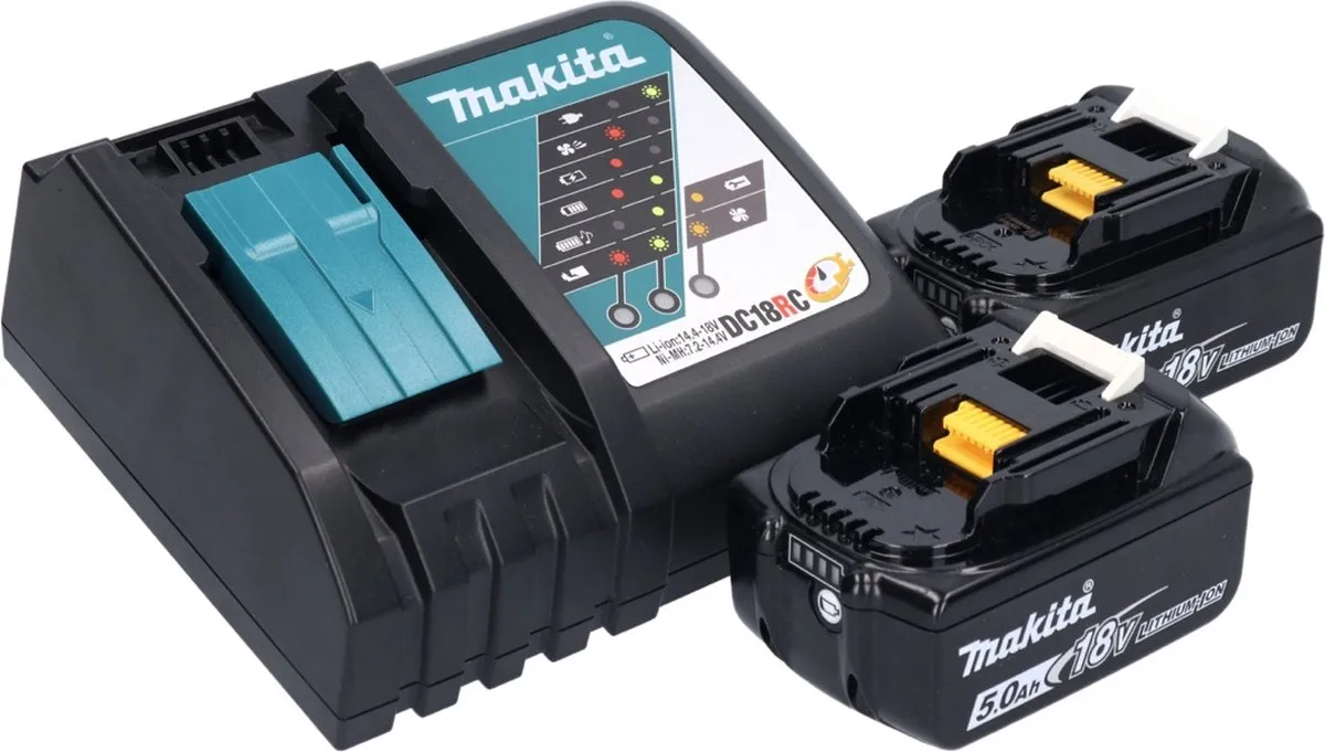 Makita DLX2289TJ Combiset - Boor- en schroefmachine DDF485 + Slagschroevendraaier DTD153 - 2x 5.0Ah - afbeelding 6 van 6