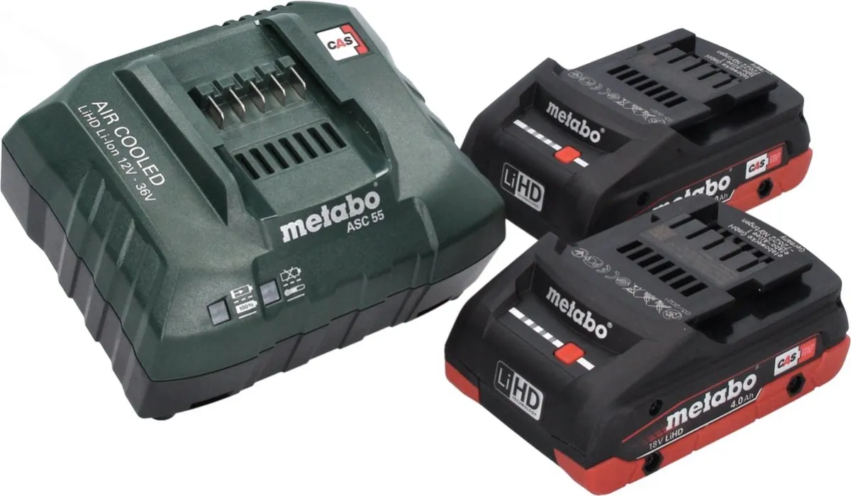 Metabo W 18 LT BL 11-125 Accu Haakse Slijper - 18V 125mm Borstelloos - 2x 4.0Ah - afbeelding 5 van 5