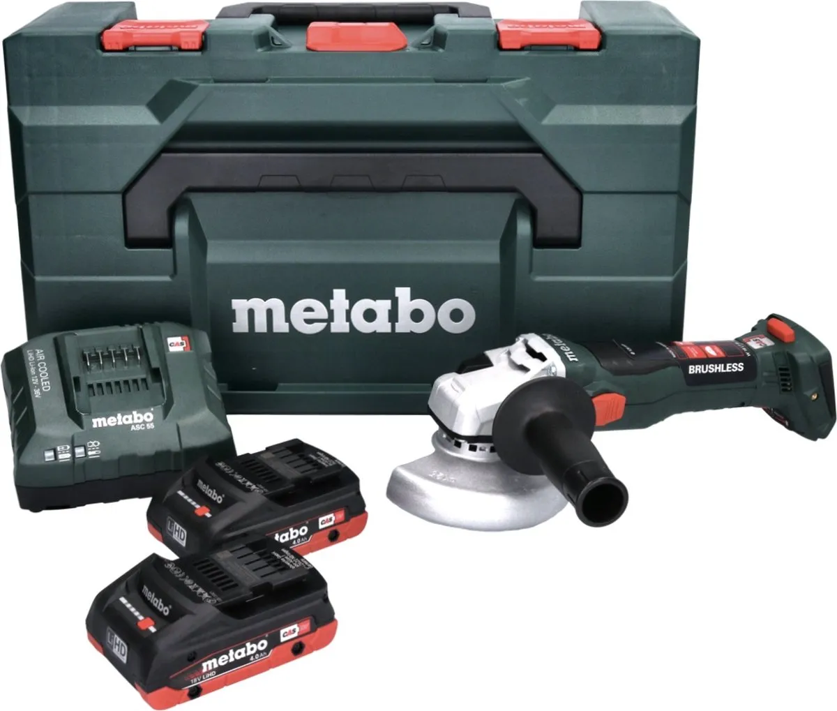 Metabo W 18 LT BL 11-125 Accu Haakse Slijper - 18V 125mm Borstelloos - 2x 4.0Ah - afbeelding 2 van 5