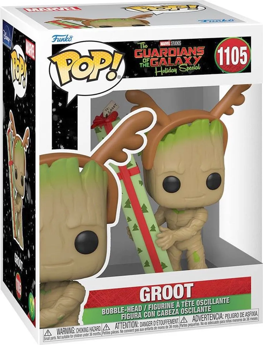 Funko POP! Holiday Groot Marvel Guardians of the Galaxy - 9cm - Multicolor