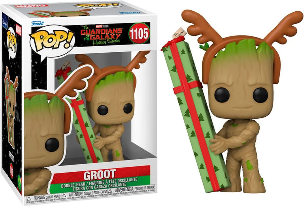 Funko POP! Holiday Groot Marvel Guardians of the Galaxy - 9cm - Multicolor