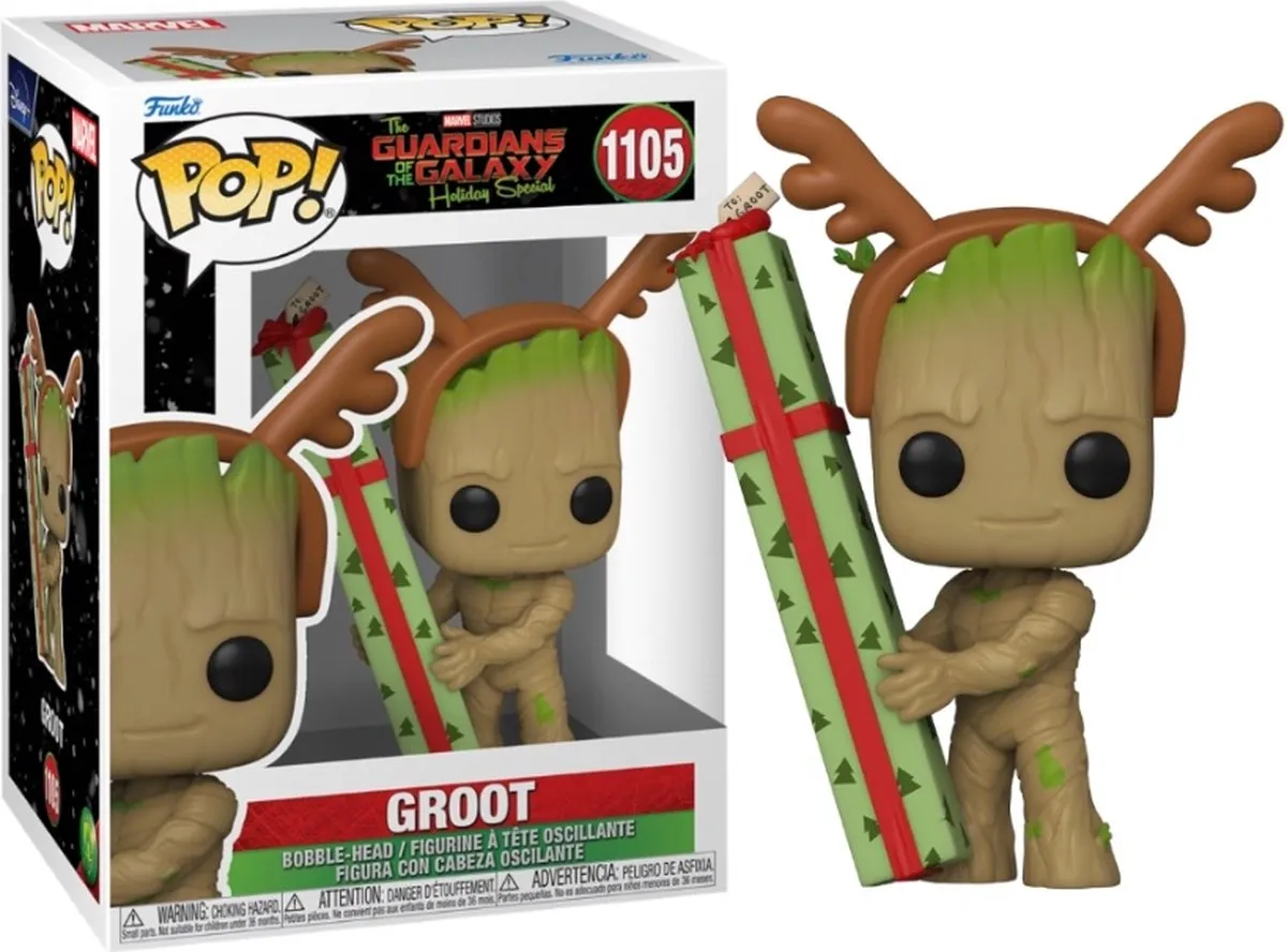 Funko POP! Holiday Groot Marvel Guardians of the Galaxy - 9cm - Multicolor - afbeelding 6 van 6
