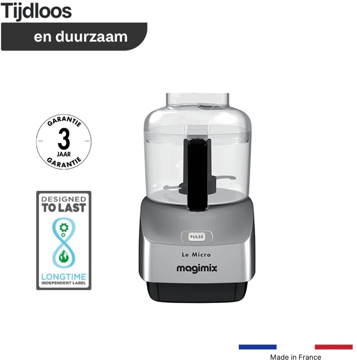 Magimix Micro Hakmolen 290W - Mat Chroom